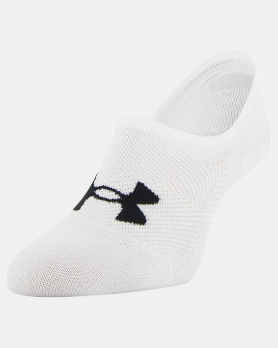 Women's UA Essential Ultra Low Liner Socks - 3-Pack, White, pdpMainDesktop image number 2